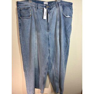 NWT The Drop Denim Blue Jeans Wide Leg Baggy Grunge Y2K Frida Light Wash Size 37